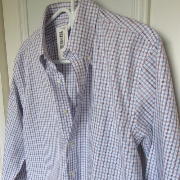 Brooks Brothers Non-iron Dress Check Plaid Shirt Men's Size 15.5 (32/33),Cotton - Picture 6 of 8